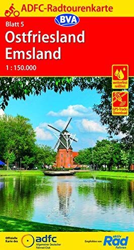 Allgemeiner Deutscher Fahrrad-Club e.V. (ADFC) - ADFC-Radtourenkarte 5 Ostfriesland / Emsland 1:150.000, reiß- und wetterfest, GPS-Tracks Download und Online-Begleitheft (ADFC-Radtourenkarte 1:150000) - Preis vom 12.10.2026 11:37:12 h