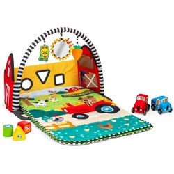 Baby Einstein, Krabbeldecke + Spielbogen, Busy Barnyard™ multifunktionelt aktivitetstaeppe