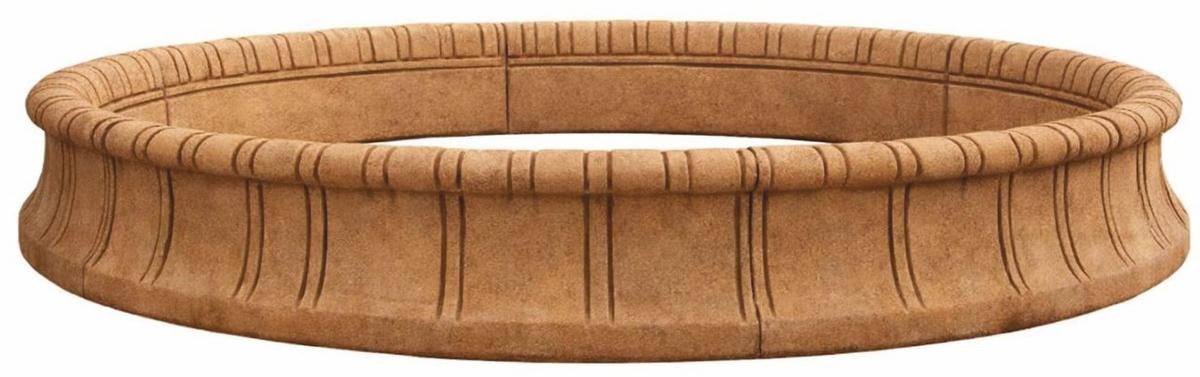 Casa Padrino Barock Springbrunnen Umrandung Braun Ø 280 x H. 35 cm