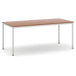 Esstisch BASIC, 180x80 cm, graues Metallgestell, Kirschbaum