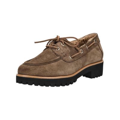 Mokassin PAUL GREEN "Paul Green Halbschuhe Veloursleder", Damen, Gr. 39, braun (erde), Veloursleder, Schuhe Mokassin