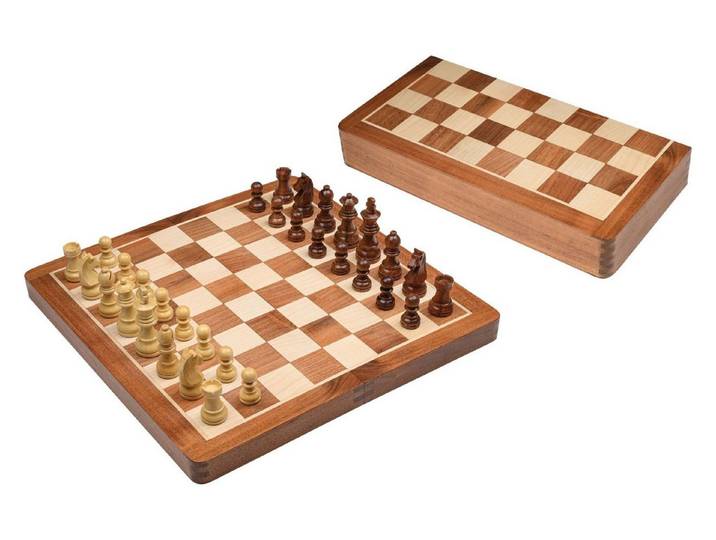 Philos Spiel Philos 2744 - Schachkassette mit Schachfiguren, Feld 38 mm, KH 70 mm