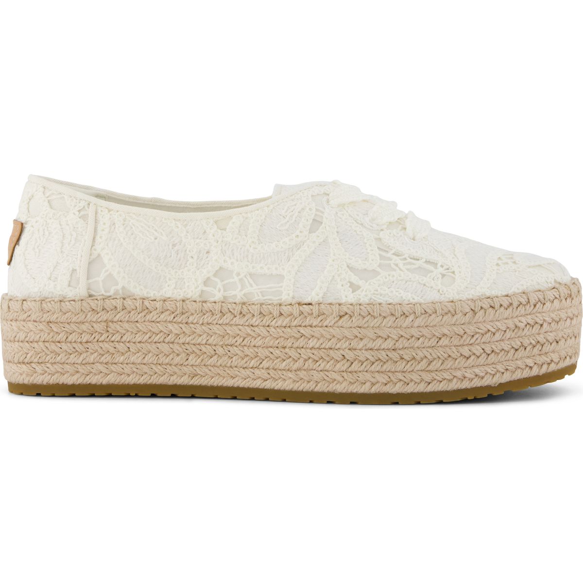 Toms Valencia Lace UP natural floral crochet 40 10023272-40