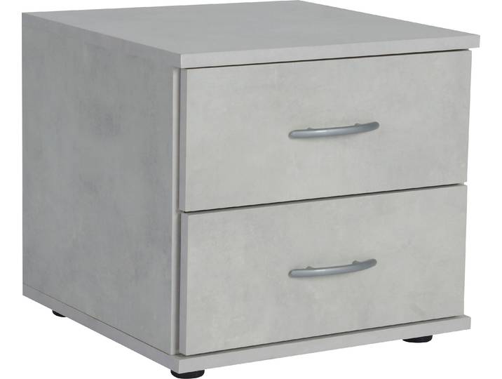 Container VOGL MÖBELFABRIK Barrie, Bürocontainer, Nachtschrank, mit Schubladen & Füssen , grau (betongrau), B:40cm H:36cm T:40cm, Holzwerkstoff, Schränke, Container, verschiedene Ausführungen, Höhe 37 cm, Made in Germany
