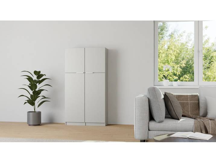 30cm tiefer Kleiderschrank Premium Dekore Grau