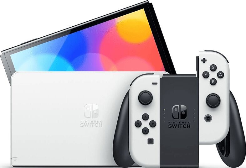 Nintendo Switch OLED 2021   Svart/Vit