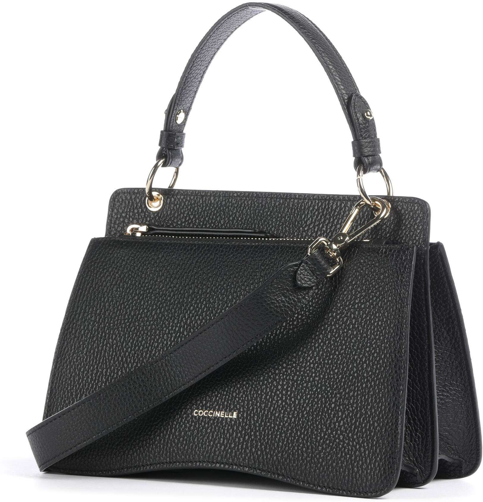 Coccinelle C-Me Handtasche aus Leder, schwarz
