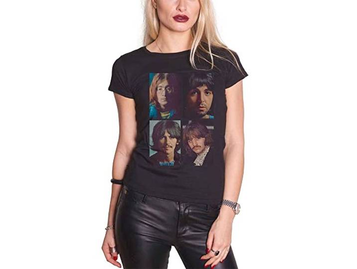 T-Shirt # M Ladies Black # White Album Faces