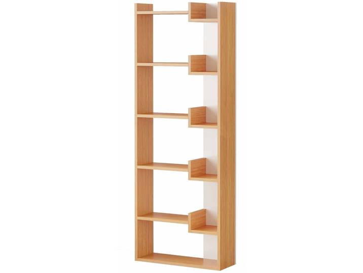 Bücherregal Georis Natur/Weiss Holzwerkstoff B 60.5 H 163 cm