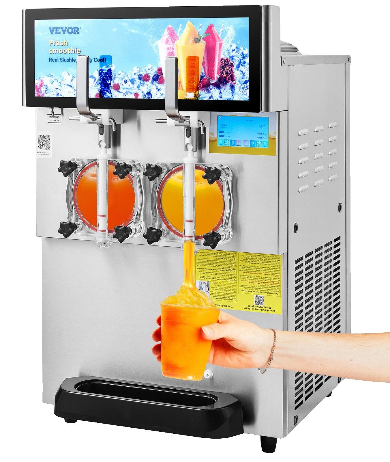VEVOR 8L / 2,1 Gal Einzelbecken Gewerbliche Slushy-Maschine Margarita Smoothie Gefrorenes Getränk, Doppelzylinder