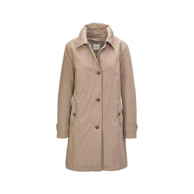 Langmantel GOLDNER "Mantel für jede Jahreszeit", Damen, Gr. 44, beige (taupe), Obermaterial: 47% Polyester PES. 44% Baumwolle CO. 9% Polyamid PA., Sonstiges, Mäntel, Sehr vielseitig dank herausnehmbarem Innenfutter