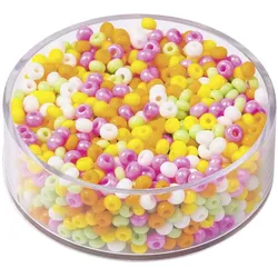 6x Knorr Prandell Rocailles 2,5mm bunt gemischt neon VE=17g