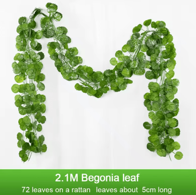 Inspire Picks Artificial Ivy Garland 2.1M Green Leaf Vine For Wall Decor, Wedding & Home Styling 72leaves e