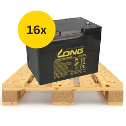 16x Kung Long KPH75-12NE AGM Akku 12V 75Ah M6 – Gewerbe- & Reha-Servicepaket