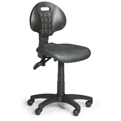 Arbeitsstuhl aus PU-Schaum, Asynchronmechanik, für weiche Böden