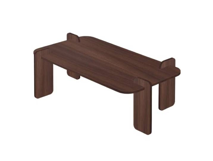 Hanah Home Moderner Couchtisch, Mailänder Nussbaum, 147 X 35 X 87 cm 100% Melaminbeschichtete Spanplatte, 18 Mm Stark Werkzeuglose Montage, Stilvoll Und Funktional