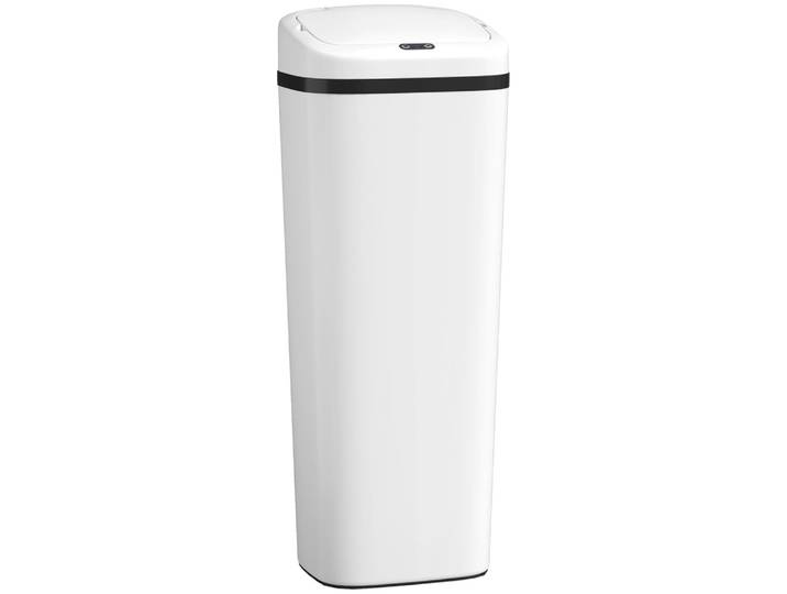 Poubelle cuisine automatique 50l acier inoxydable blanc