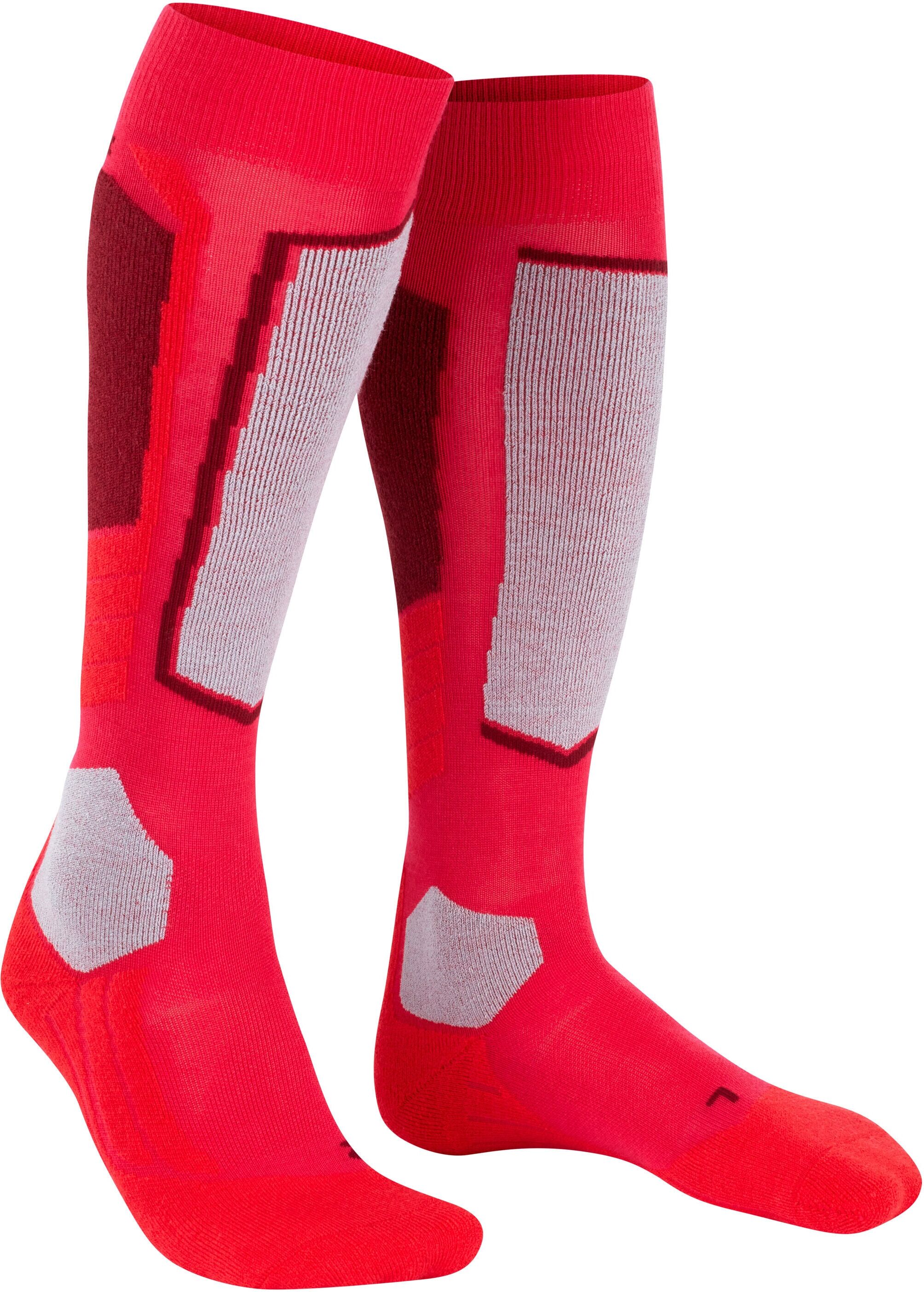 Skistrümpfe FALKE "SK2 Intermediate Wool", Damen, Gr. 41-42, pink (8680, rose), Obermaterial: 75% Schurwolle, 25% Polyamid, unifarben, Socken Skistrümpfe 8680, rose 41-42
