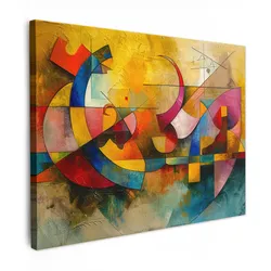 LEINWANDBILD Kunst - Abstrakt - Modern Wandbild 40x30 cm