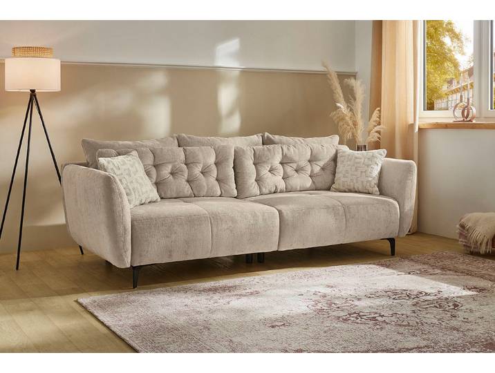 Jockenhöfer Gruppe Big-Sofa Spa, B: 251 cm, im Retrolook mit 7 Kissen
