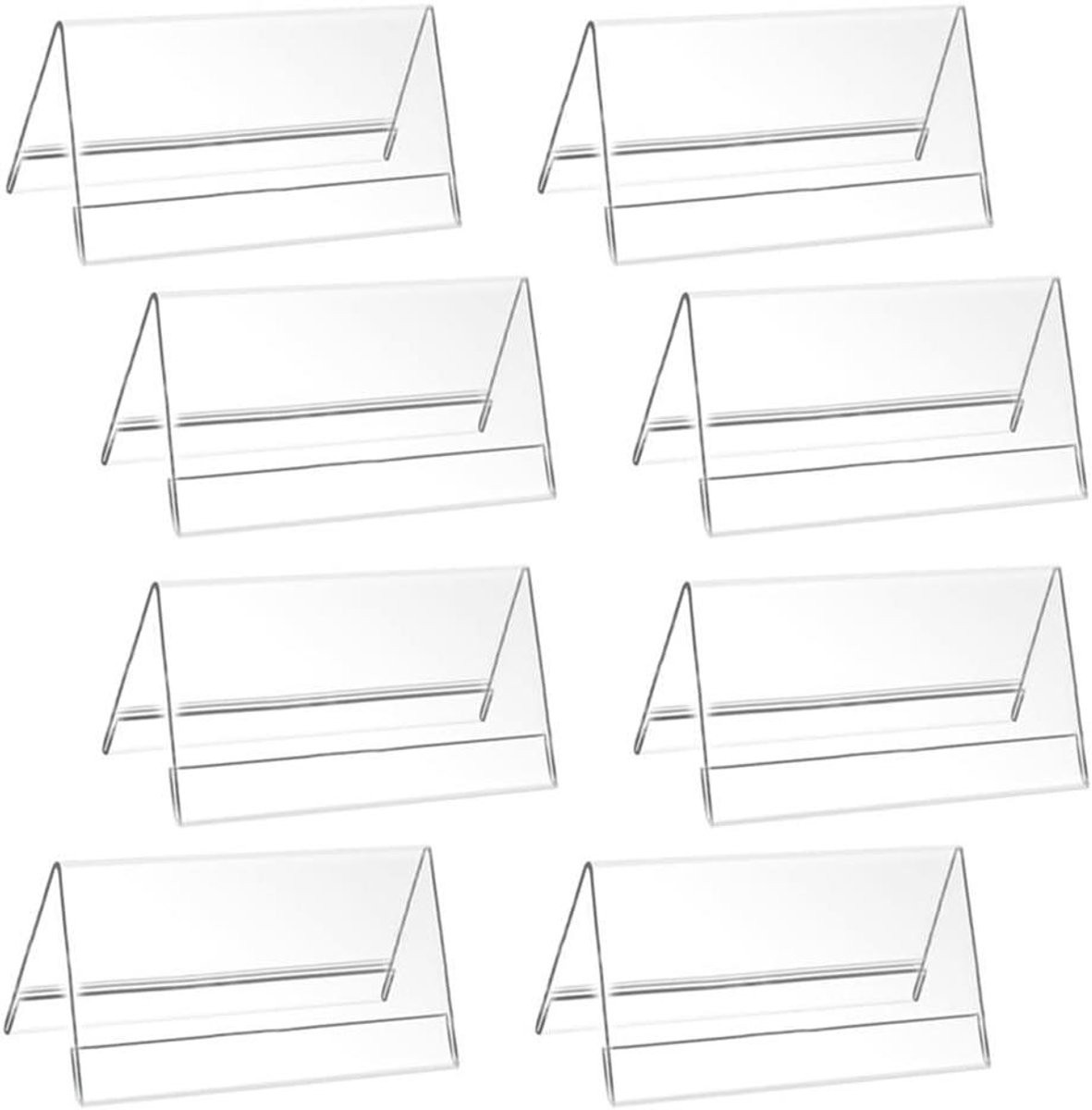 Dubbelzijdige transparante tafelstandaard voor posterhouders en informatiehouders, 10 x 15 cm