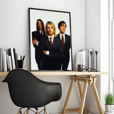 Inspire Essentials Nirvana Rock Band Canvas Poster Waterproof Wall Art 3 11.81 15.75 In