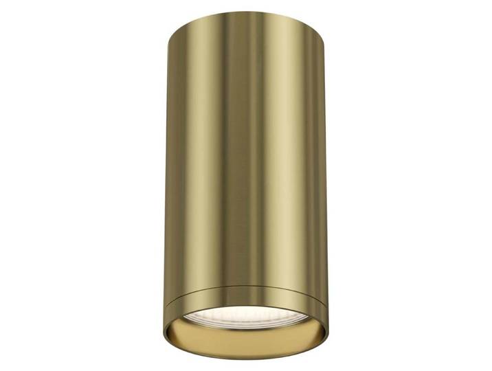Plafonnier\, montage en saillie\, aluminium\, 1 flamme\, laiton\, H 10 cm