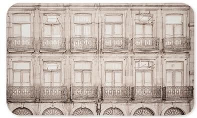 "Stupell Pretty Beige Windows Architecture Printed Anti-Fatigue Floor Mat, design by Erin Marie, 30""x18"""