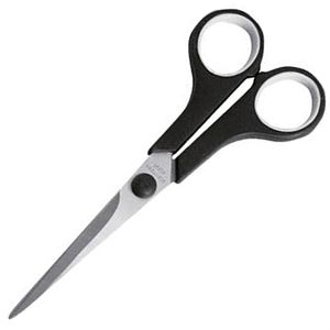 BNT Büroschere 472110, mit Softgrip, aus rostfreiem Edelstahl, Universalschere, schwarz, 18 cm