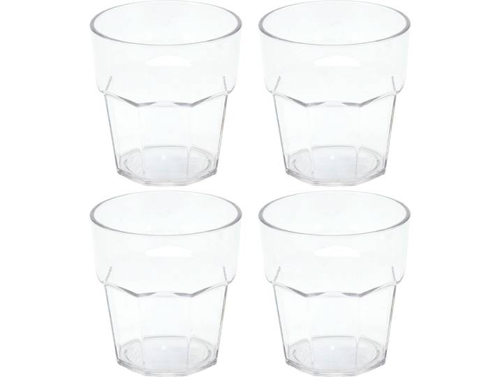 4er-Set Trinkgläser aus Kunststoff, 275 ml