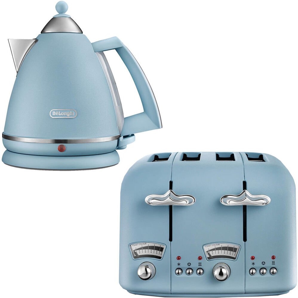 DeLonghi 1.7L Kettle & 4 Slice Toaster Blue