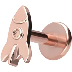 Titan Labret mit Innengewinde RAKETE