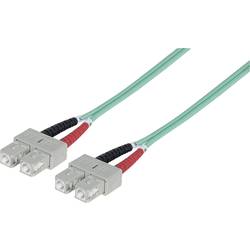 Intellinet 750837 Glasfaser LWL Anschlusskabel 2.00 m Türkis [1x SC-Stecker - 1x SC-Stecker] 50/125 µ Multimode OM3
