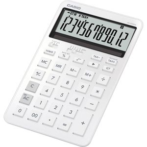 Casio Taschenrechner JW 200 DQ WE, mit Zeitberechnung, 12-stelliges LC-Display, Solar- & Batteriebetrieb