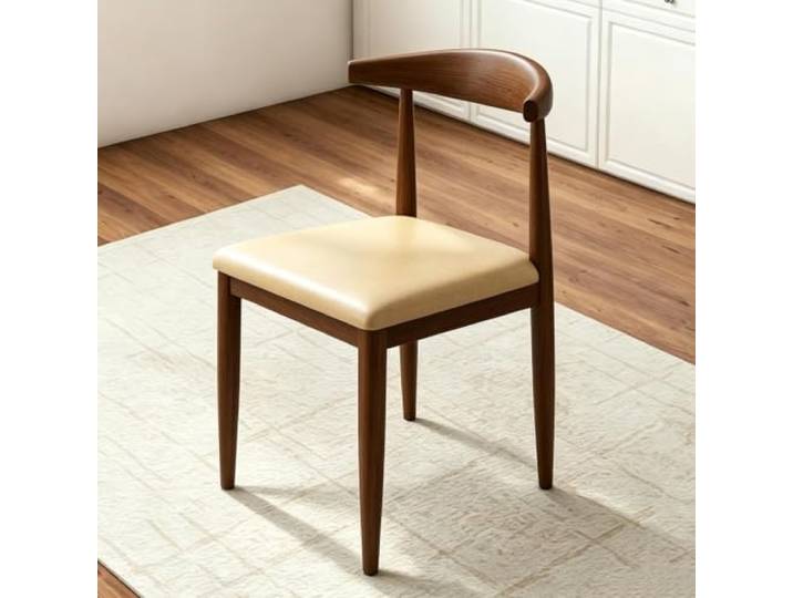 Stapelbarer Beistellstuhl, Küchen-Esszimmerstuhl, Schreibtischhocker Stabile Metallbeine, Gepolstertes Kissen, For Pub Coffee Home Dining Kitchen Island(Beige)