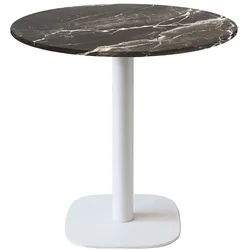 RestooTab - Tisch Round weiß Ø70cm Dekor Marmor royal