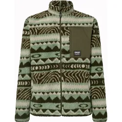 OAKLEY MOUNTAIN FIRE SHERPA LTD Zip Fleece 2027 green norway pattern - XS