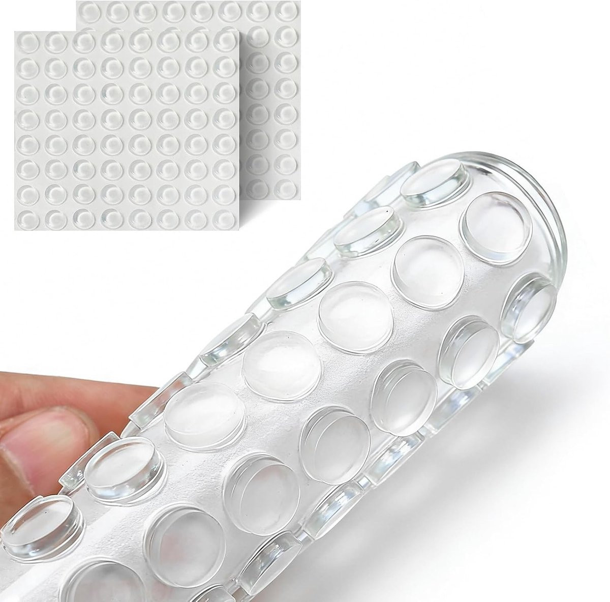 128 stuks Rubber Bumper Pads - Zelfklevende Transparante Siliconen Antislip Pads voor Meubelbescherming, 12 x 0,4 cm