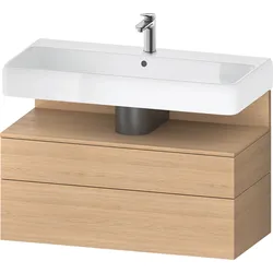 Duravit Collection One Waschtischunterbau, 1 Auszug und 1 Schublade, 990x470x590mm, Nische Eiche Natur, QA4395030300010, Farbe: Eiche Natur/mit Nischenbeleuchtung