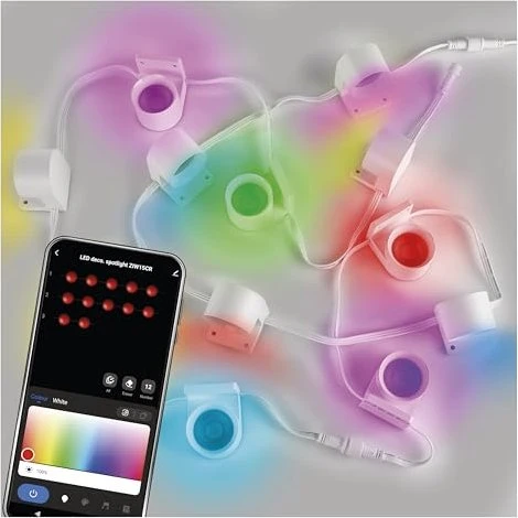 EMOS GoSmart LED-Bodenspot Starter-Set - 255 cm, 12 Teile, RGBIC+CCT, dimmbar, Wi-Fi