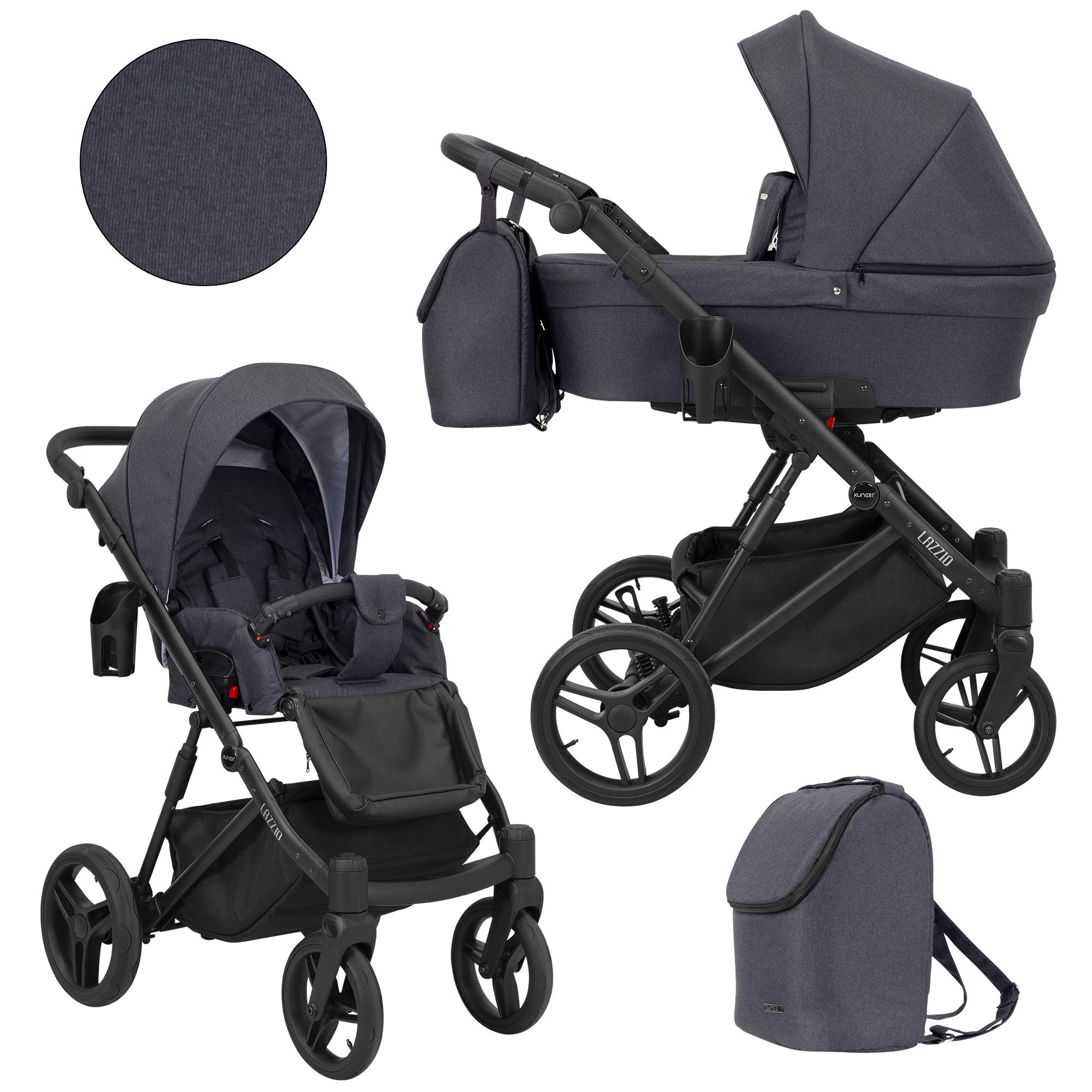 KUNERT LAZZIO Kinderwagen 2in1 - Babywanne, Sportsitz, Faltbar, Polen ANTHRAZIT 2IN1