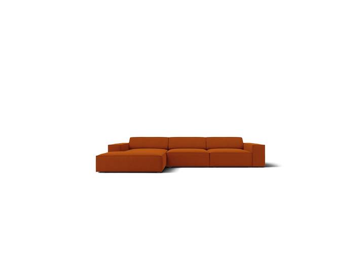4-Sitzer Design Ecksofa „Jodie“ Strukturstoff Terrakotta Chosen by Bloomingloft