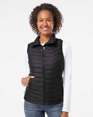 Columbia 212492 Women's Powder Lite Vest in Black size Large   Recycled Polyester