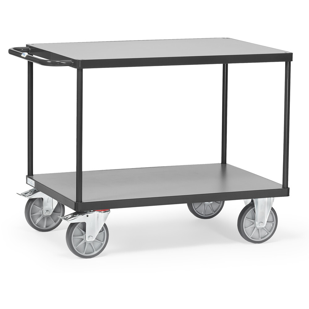 Fetra Tischwagen 600 kg LxB 1.000 x 600 mm, 2 Böden - Grey Edition