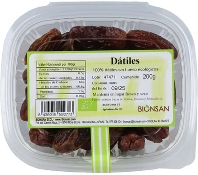 Bionsan Tâmaras Sem Caroço Eco 200g