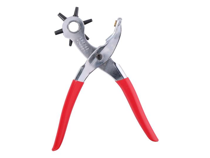 Lochzange Revolverlochzange Metall silber/rot