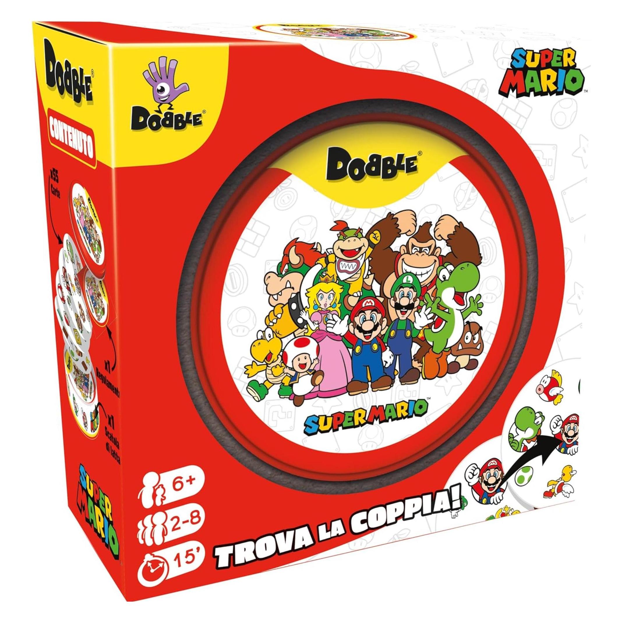 Asmodée Dobble Super Mario (Eco-Sleeve) (2 - 8 Spieler) (GTAV1755)