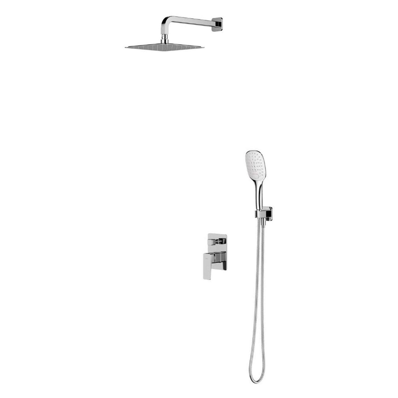 Omnires parma - doucheset met inbouwkraan, met inbouwdeel, 25x25 cm, 3 stralen, chroom (47591510)
