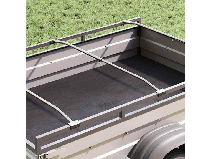 vidaXL Planehalterung für Anhänger 2 Silber 102-155 cm Aluminium