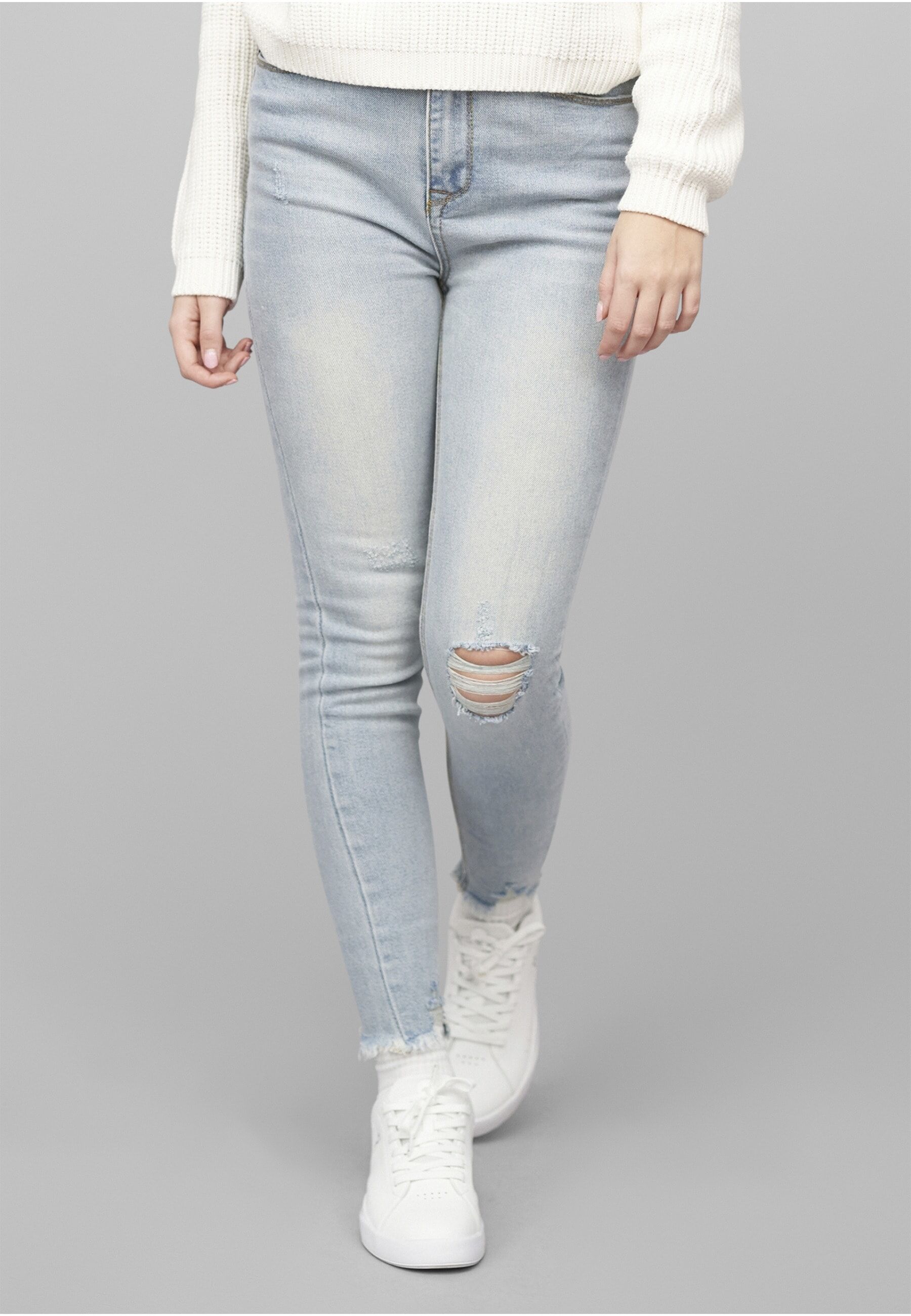 Bequeme Jeans CLOUD 5IVE "CLOUD 5IVE", Damen, Gr. XS, US-Größen, blau (medium blau), 98% Baumwolle, 2% Elasthan, unifarben, Jeans